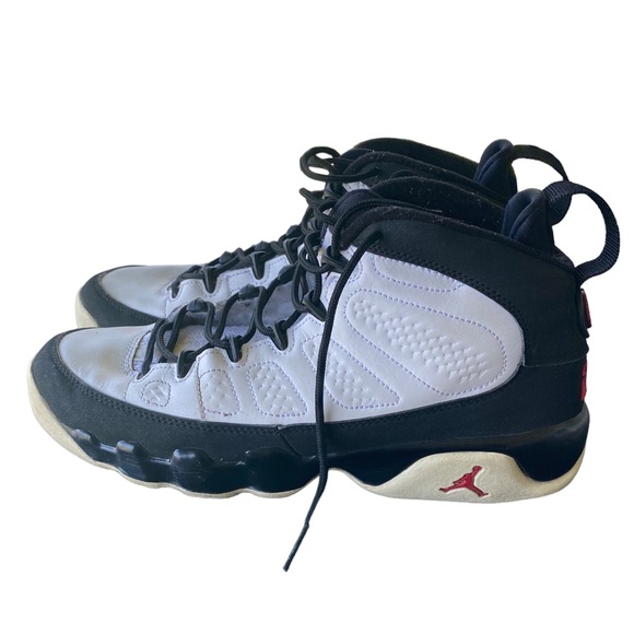 2016 Air Jordan Shoes Retro 9 IX GS OG Space Jam Blk Wht Red 302359 112 Sz 7 Y - Picture 6 of 8